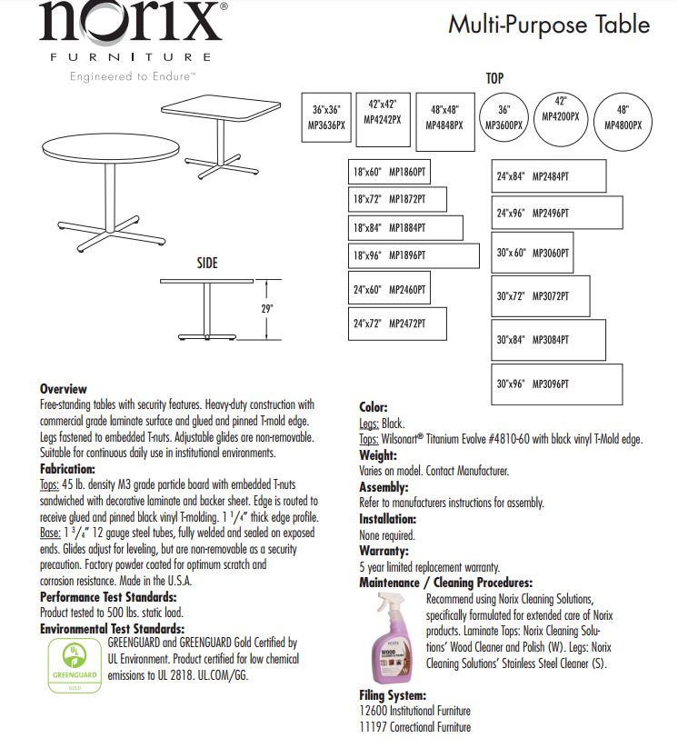 Multi Purpose Rectangle Table Norix Furniture l Affordable Tables and